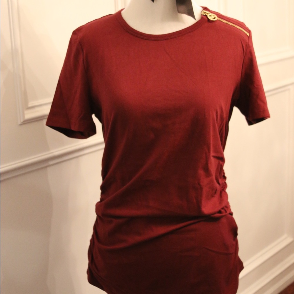 NWT MICHAEL Michael Kors Merlot Top Medium